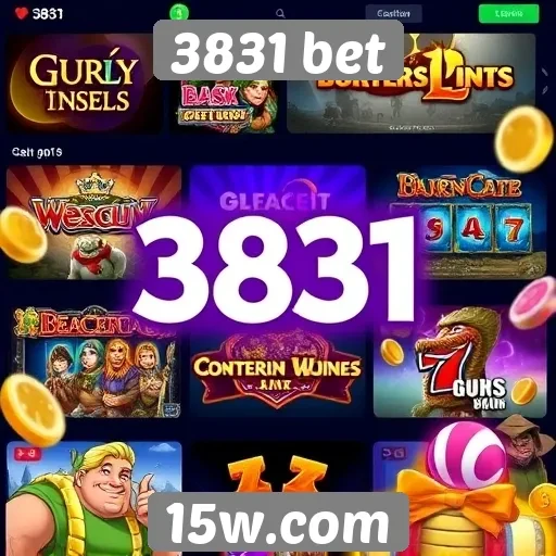 Variedade de jogos disponíveis na plataforma 3831 bet